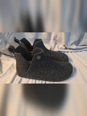 Birkenstock Andermatt Shearling Wool Felt Shoes Grey Women SZ 37 US 6-6.5 NWOB